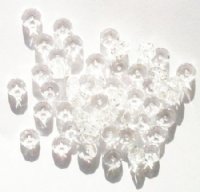 50 3x6mm Faceted Crystal Rondelle Beads